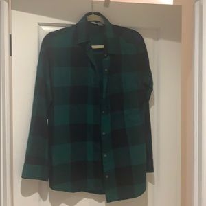 Old Navy buffalo check button down